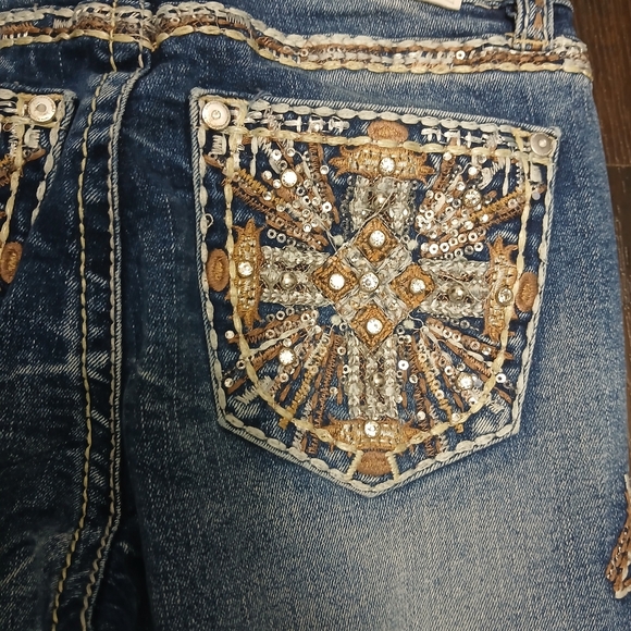 Kids Light Blue Bootcut Jeans - Picture 4 of 9